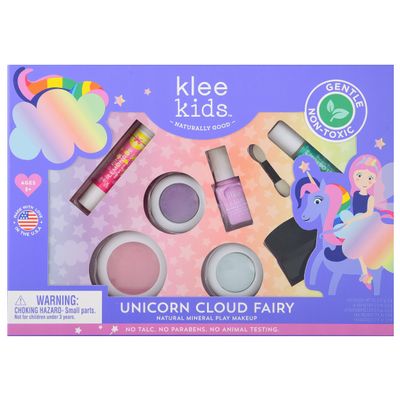 LunaStar Naturals Klee Kids Deluxe Play Makeup Kit. Gentle and Non-Toxic. Made in USA. (Unicorn Cloud Fairy)