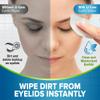 JJ CARE Eyelid Cleaning Wipes - Box of 80, 4"x4" Individually Wrapped Moisturizing Eye Lid Scrubbing Wipes for Irritated, Itchy, and Dry Eyes, Hypoallergenic Eye Scrub & Eyelashes cleaning Pads view 3