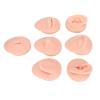 ANGGREK Individual Face Part Model, Silicone Body Piercing Model Soft Ear Mouth Nose Eye Tongue Navel Model with Display Rack for Piercing Practice (Light Skin Color) view 3