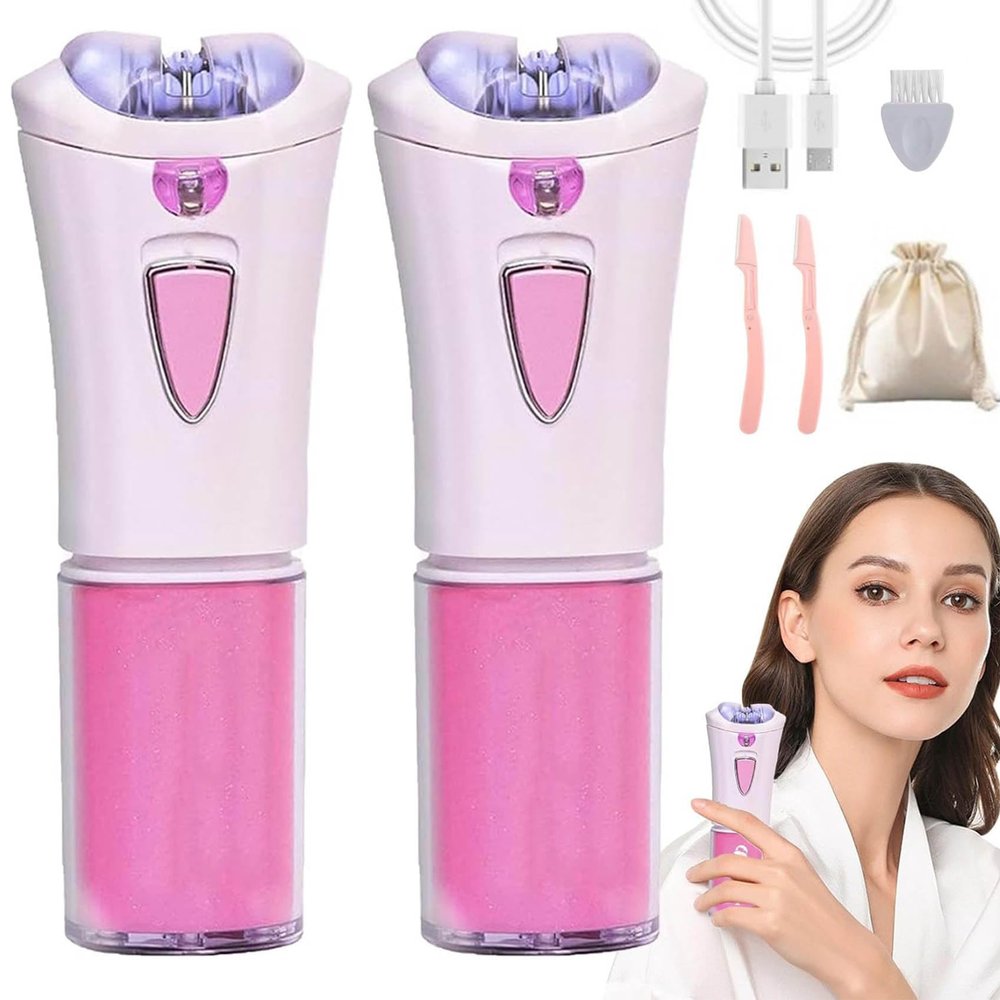 FUSSWIND Glabrous Skin Epilator - 2023 Best Glamorous Skin Smooth Glide Epilator for Women Face, Glamorous Skin Wireless Epilator, Glamorous Skin Hair Removal, for Body Face Legs (2Pcs)