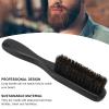 Beard Brush for Men,Beard Grooming Brush,Stiff Boar Bristles Beard Brush Hair Combs with Wooden Handle for Beards, Moustaches, Skin & Hair Care Black view 2