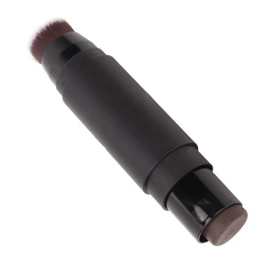 Beard Pencil Filler, 2 In 1 Waterproof Sweat Proof Barber Styling Pen, Cane Tips Beard Powder Pen Kit for Cover Hair Patch, Beard Dye for Men (Color : Dark Brown)