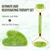 Disemot Jade Roller & Gua Sha Facial Tools, Natural Anti-Aging Jade Beauty Skin-Care Tool Face Roller to Rejuvenate Facial Skin Cooling, Slimming & Firming, Great as Stocking Stuffers view 2