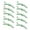 10pcs/set Croc Clips Transparent Plastic Hairdresser Clip Hair Styling Sectioning Barrettes Professional Non Slip Alligator Clip Salon DIY Accessories(10pcs-Avocado Green) view 3