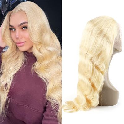 ELIHAIR #613 Blonde Full Lace Wig for Women Pre Plucked Soft Breathable Wigs Body Wave Glueless Lace Wig Virgin Human Hair 150% Density 18"