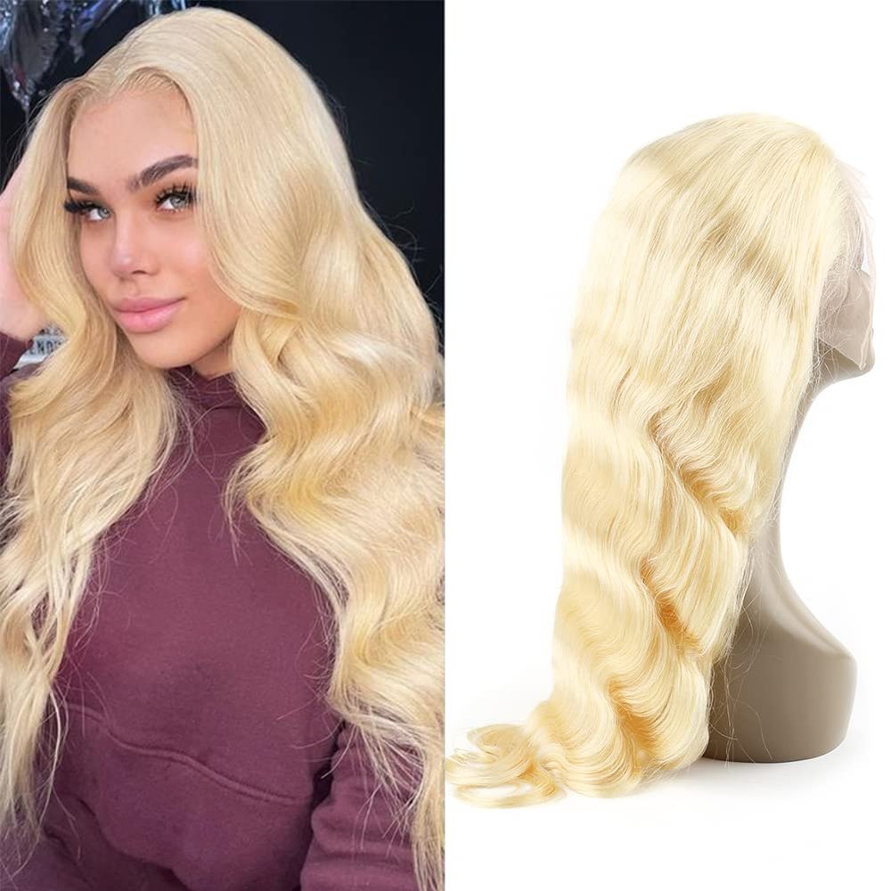 ELIHAIR #613 Blonde Full Lace Wig for Women Pre Plucked Soft Breathable Wigs Body Wave Glueless Lace Wig Virgin Human Hair 150% Density 18"