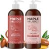Argan Oil Shampoo and Conditioner for Dry Hair - Paraben and Sulfate Free Shampoo and Conditioner Set for Dry Hair Frizz Curl Care and Split Ends - Moisturizing Argan Shampoo and Conditioner Set view 1