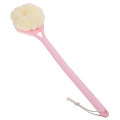 Healifty 1pc -Handled Bath Scrubber Brush for Deep Skin Cleansing Bristles for Shower Exfoliating and Back Massage Bathroom Essential