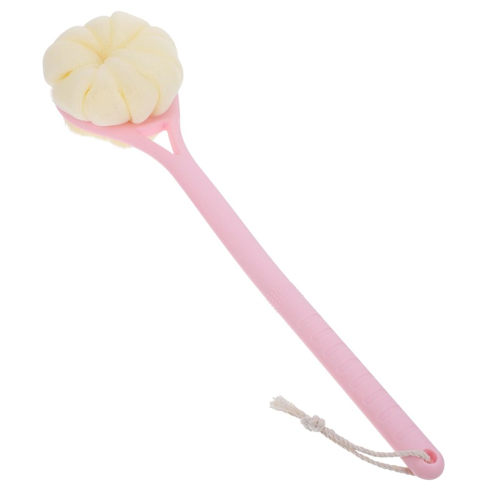 Healifty 1pc -Handled Bath Scrubber Brush for Deep Skin Cleansing Bristles for Shower Exfoliating and Back Massage Bathroom Essential