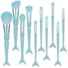 10 piece Mermaid Makeup Brush Set Soft Bristles Eye Shadow Brush Makeup Tool view 1