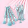 10 piece Mermaid Makeup Brush Set Soft Bristles Eye Shadow Brush Makeup Tool view 3
