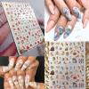 4 Sheets Baby Angels Nail Art Stickers, Love Bow Valentine Nail Art, Self Adhesive Nail Decals, Each Sticker Measures Approximately 3.5 x 5inch. view 2