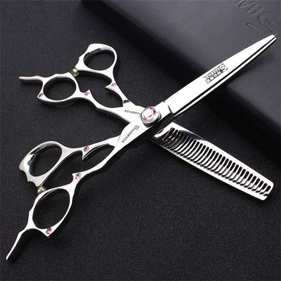 6.0 Inch Hair Scissors Set,Professional Hairdressing Scissors 440C Stainless Steel Styling Tool (Light And Sharp),for Kids,Women And Men (Blue)