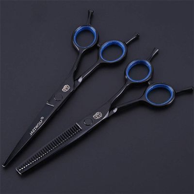 6.0 Hairdresser Professional Scissors Set,Hair Cutting Scissors for Barber (440C Stainless Steel Styling Tool),Light And Sharp,for Salon,Barbers Or Home Use (Blue)