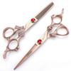 6.0 Inch Hair Cutting Scissors Set,Hairdressing Scissors 440C Stainless Steel Styling Tool (Light And Sharp),for Barber/Salon/Home Shear Kit (Red 5.5 Inch) view 1