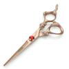 6.0 Inch Hair Cutting Scissors Set,Hairdressing Scissors 440C Stainless Steel Styling Tool (Light And Sharp),for Barber/Salon/Home Shear Kit (Red 5.5 Inch) view 2