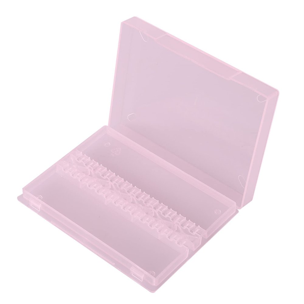 HURRISE Nail Drill Bit Holder, Plastic Storage Box, Organizer for Nail Tech, Display Case for Polishing Heads