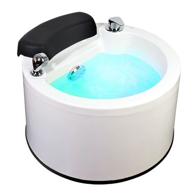 WYOERN Washing Salon Footbath Sink Foot Massager Colorful Lamp Footbath Acrylic Pedicure Sink Massage Foot Pedicure Spa Bathtub Footbath Bucket Floor Type Foot Massage Basin (Size : Bath)