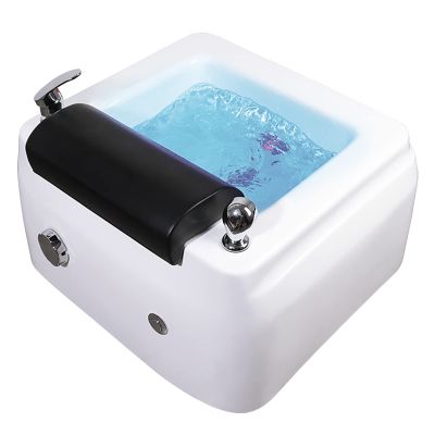 WYOERN Spa Footbath Foot Bath Spa with Heat and Massage Colorful Lamp Footbath Hot and Cold Adjustment Salon Massage Equipment with Pedicure Foot Rest Acrylic Pedicure Sink (Size : Bath)