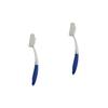 2Pcs Pumice Stone Brush Pedicure Tools Handle Hard Skin Remover for Foot Hands File Exfoliation (Blue) view 2