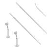 BodyAce G23 Titanium Threadless Piercing Taper, 14G 16G 18G Piercing Taper Insertion Pin, Body Piercing Stretching Kit Assistant Tool for Nose/Ear/Navel/Lip/Eyebrow [20G(0.8mm)] view 1