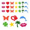 315 Pieces 7 Designs Tanning Sunbathing Body Stickers - Self Adhesive Perforated Heart Lips Butterfly Dolphin Stickers for Tanning Bed view 1