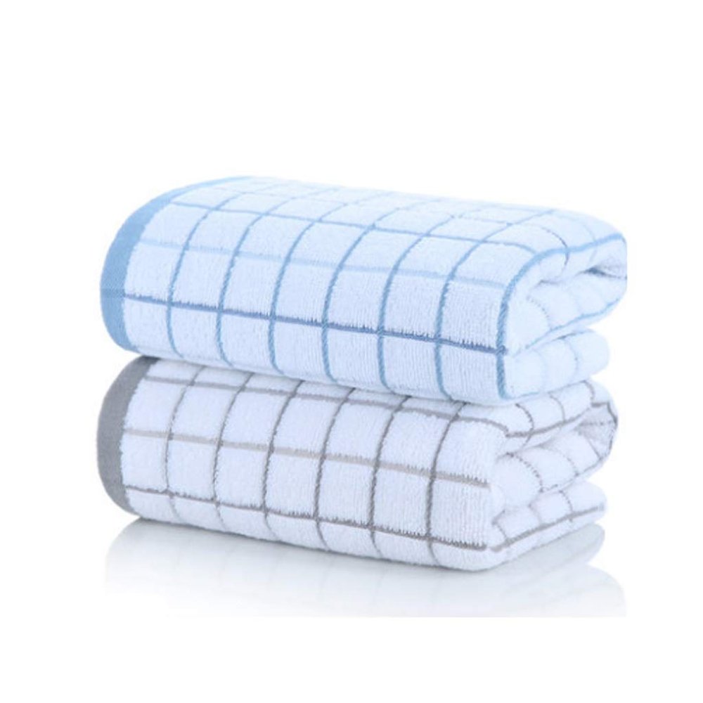 2 Large Towels, Pure Cotton, Wash Face and Bath, Household Adult Men and Women, Cotton Soft, Absorbent and Non-linting (Color: B) (C)