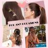 12pcs Jelly Small Hair Clips,Butterfly Rectangle Octopus Small Hair Claw Clips for Thin/Medium,Jaw Clips Nonslip Clips Hair Accessories for Women view 2