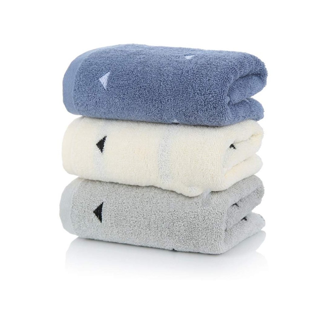 3 Large Towels, Pure Cotton, Wash Face and Bath, Household Adult Men and Women, Cotton Soft, Absorbent and Non-linting (Color : A) (A)