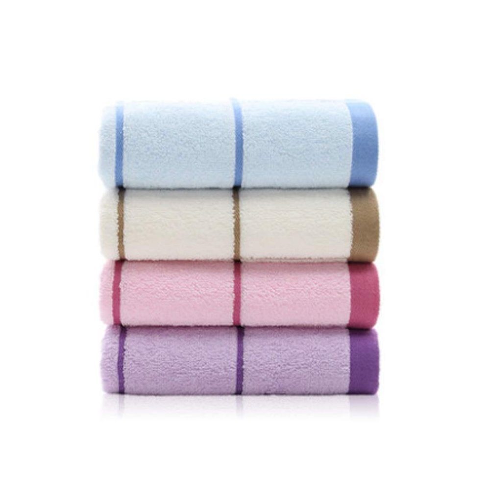 4 Towels, Pure Cotton, Adult Wash Face and Bath, Household Cotton, Soft and Absorbent (Color : C) (A)