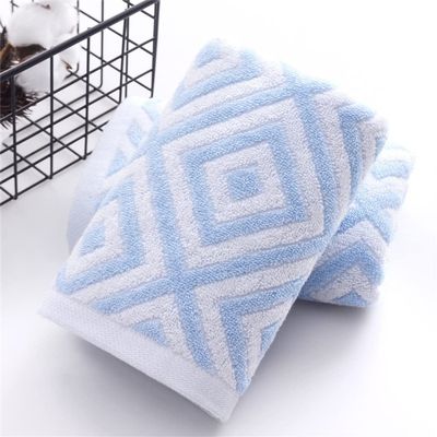 British Jacquard Lattice Cotton Washcloth Travel Hotel Motel Camping Portable Clean Face Towel (Color : C, Size : 35x75cm) (A 35x75cm)