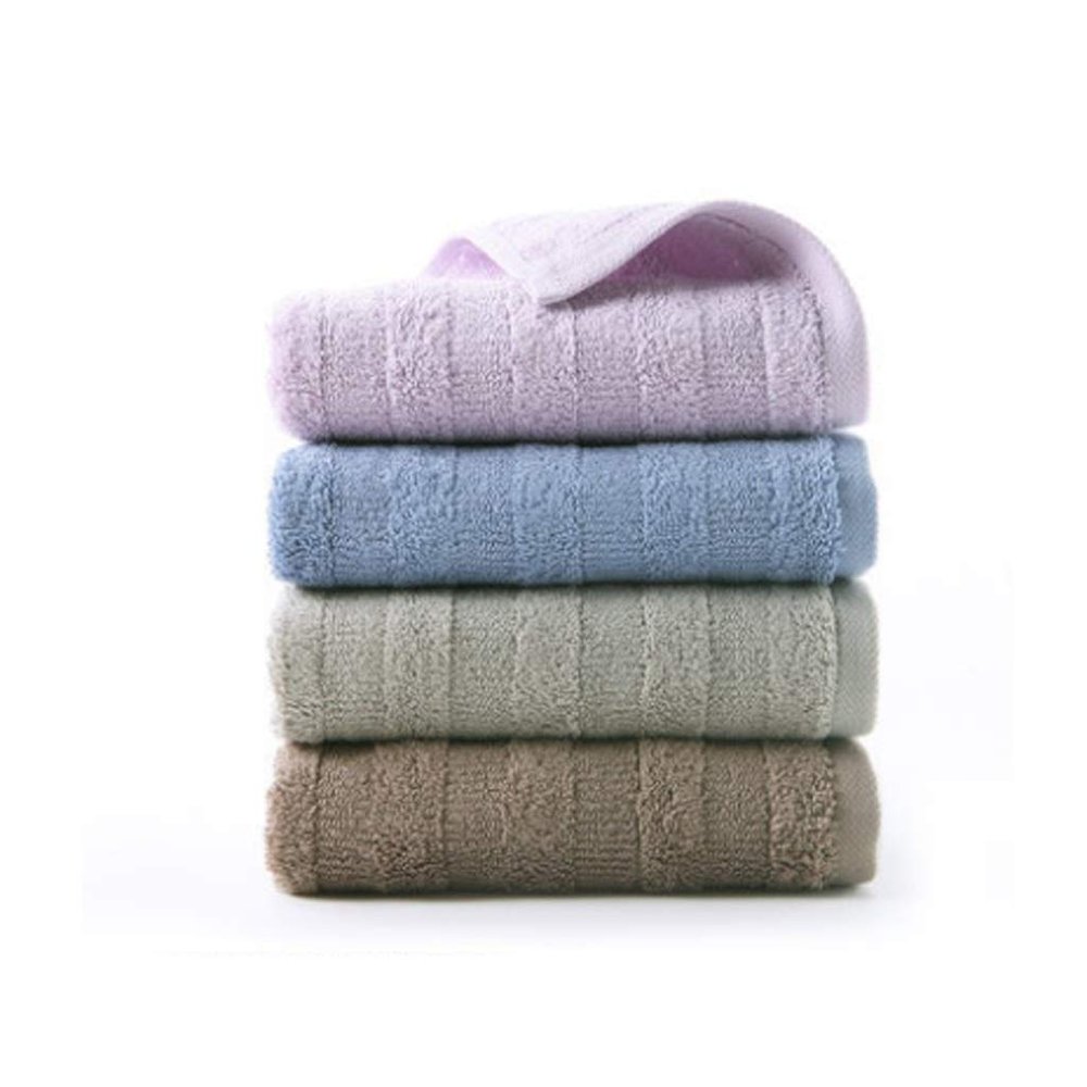 4 Towels, Pure Cotton Face Wash, Household Adult Large Towel, Soft Absorbent Cotton Face Wipe (Color : B) (E)