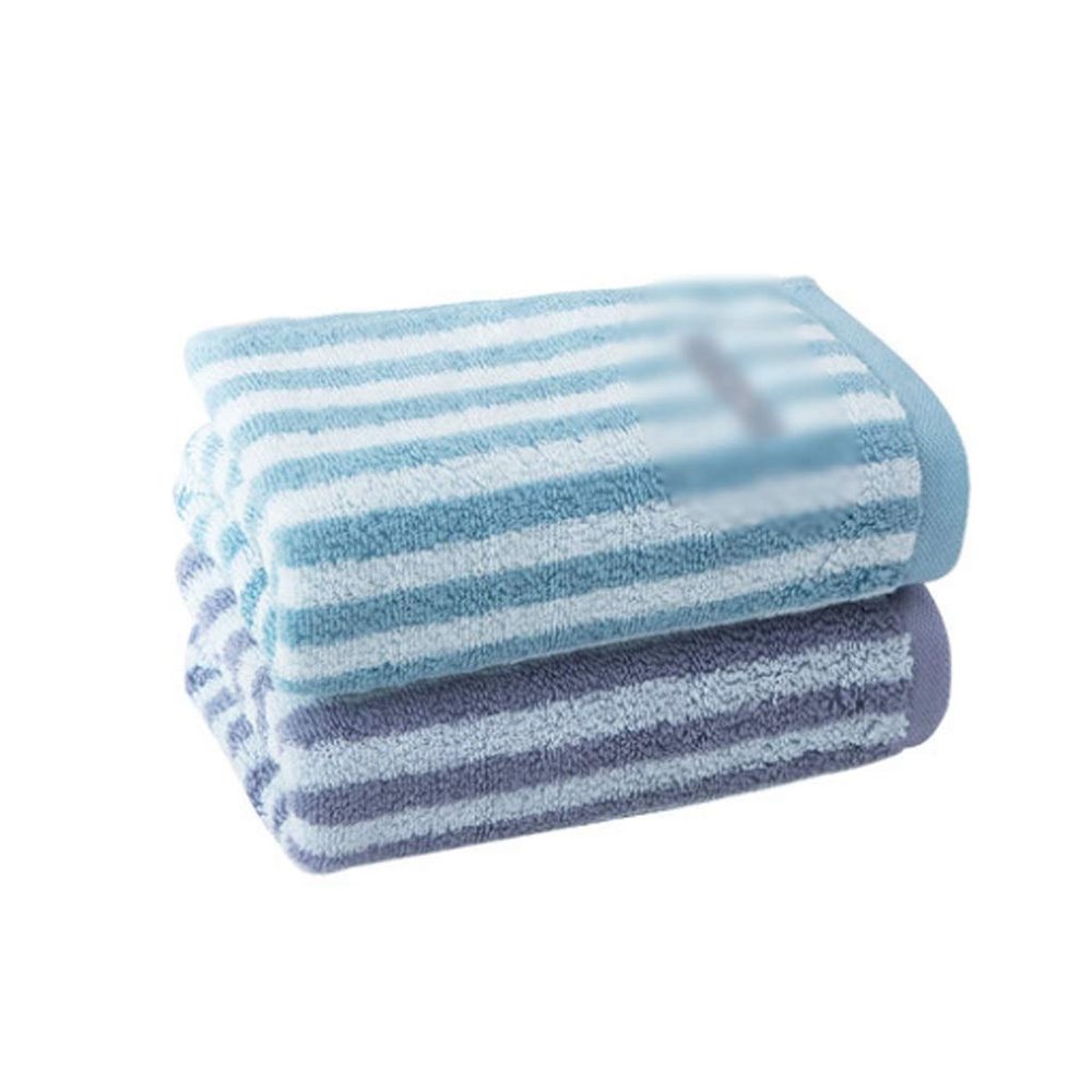 2 Towels, Pure Cotton Face Wash, Household Adult Non-Shedding, Soft Cotton Absorbent Men and Women Thickened Face Towel (Color : D) (A)