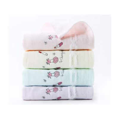 4 Towels, Pure Cotton Face Wash, Household Adult Large Towel, Soft Absorbent Cotton Face Wipe (Color: E) (C)