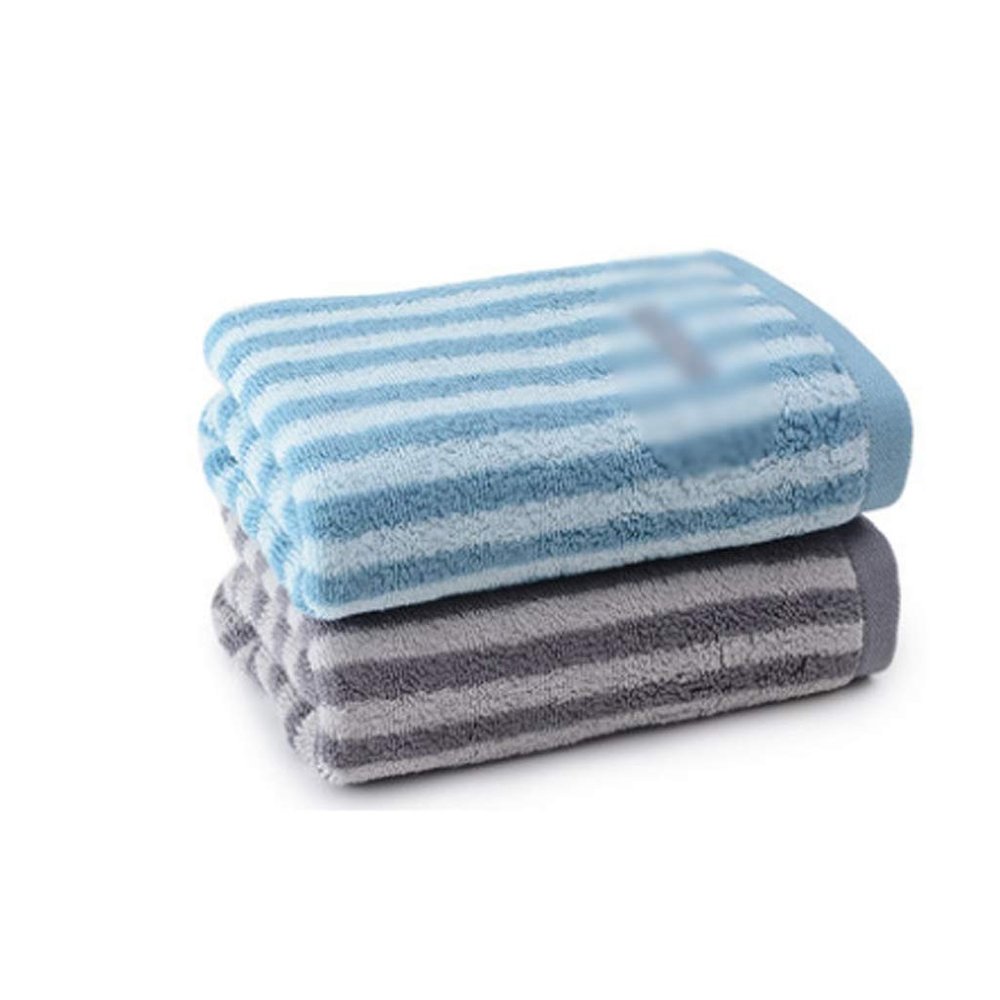 2 Towels, Pure Cotton Face Wash, Household Adult Non-Shedding, Soft Cotton Absorbent Men and Women Thickened Face Towel (Color: D) (B)