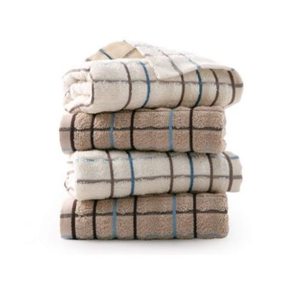 4 Towels, Pure Cotton Face Wash, Household Adult Large Towel, Soft Absorbent Cotton Face Wipe (Color : E) (E)