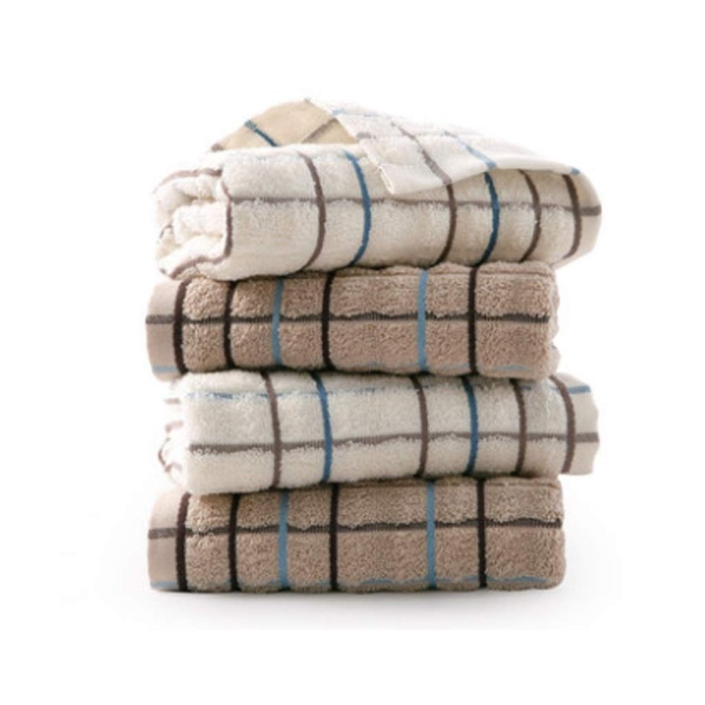 4 Towels, Pure Cotton Face Wash, Household Adult Large Towel, Soft Absorbent Cotton Face Wipe (Color : E) (E)