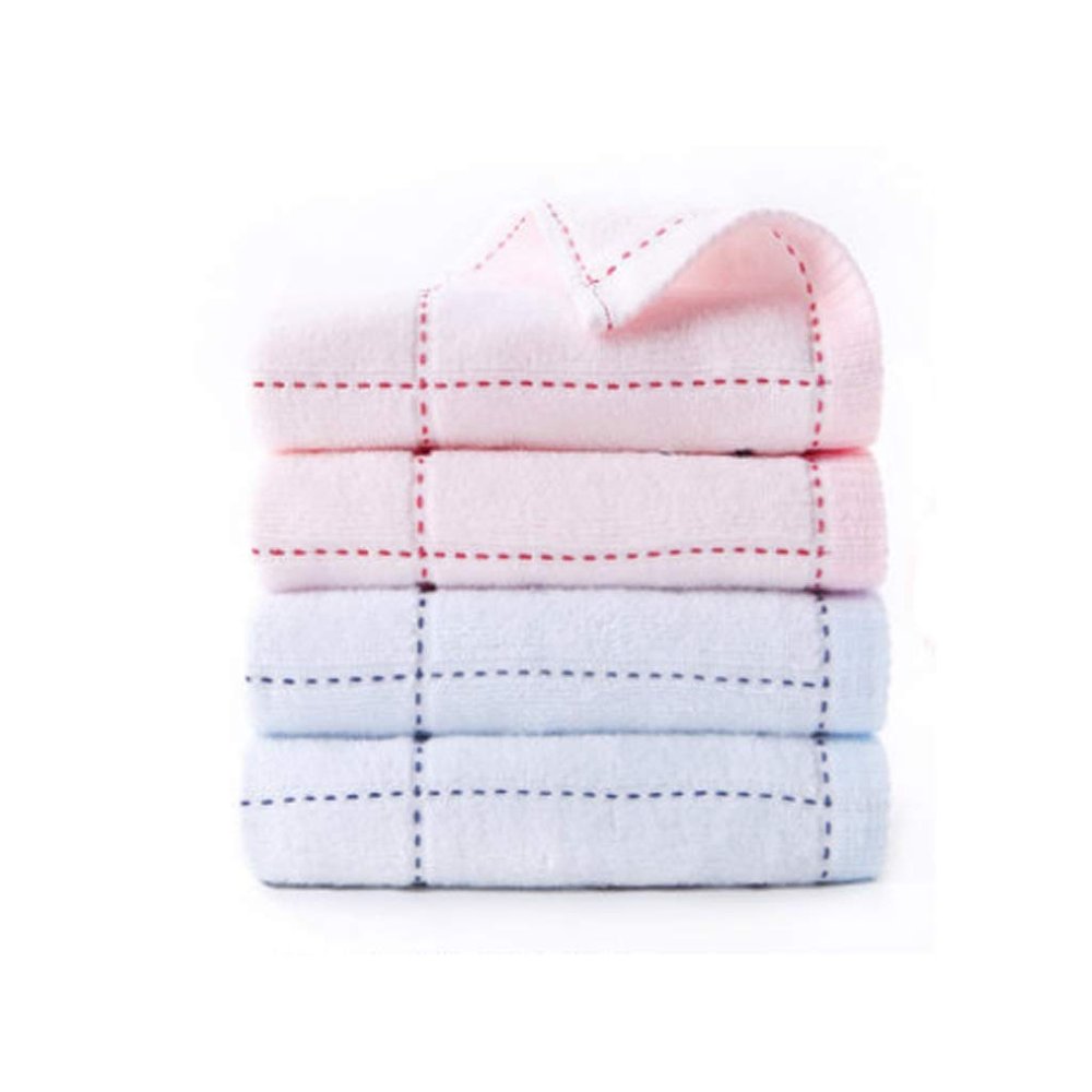 4 Towels, Pure Cotton Face Wash, Household Adult Large Towel, Soft Absorbent Cotton Face Wipe (Color: E) (D)