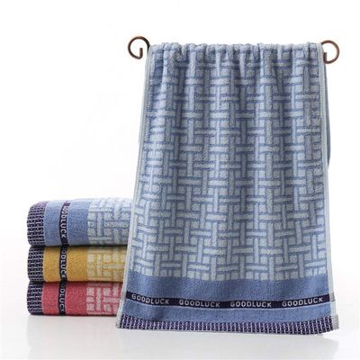 Cotton Hand Towel for Adult Hair Face Towel Fast Drying Soft Super Absorbent Bathroom Size 3575 (Color: Red) (Blue)