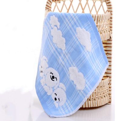 30-30cm Cotton Soft Hand Towel Home Cleaning Face for Towel Dog Handkerchief Towels (Color: Blue)