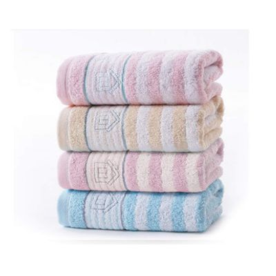 4 Towels, Pure Cotton Face Wash, Household Adult Large Towel, Soft Absorbent Cotton Face Wipe (Color : E) (A)