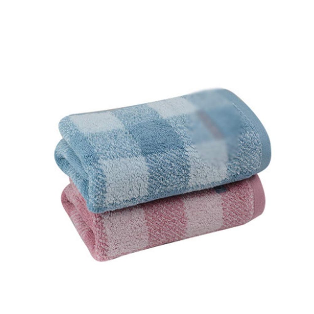 2 Towels, Pure Cotton Face Wash, Household Adult Non-Shedding, Soft Cotton Absorbent Men and Women Thickened Face Towel (Color : D) (D)