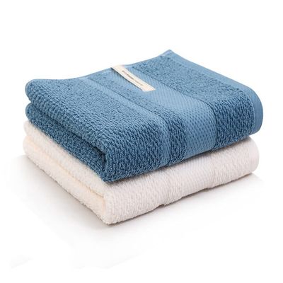 2 Packs of Pure Cotton Face Towels for Household Bathing Men and Women Soft Absorbent Pure Color Face Towels (Color: A, Size: 30 inches / 76 - 34 cm) (C 30 inches x 13 inches)