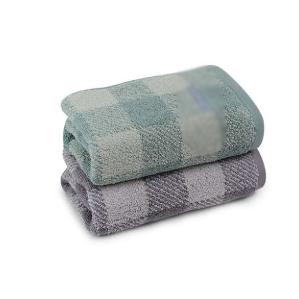 2 Towels, Pure Cotton Face Wash, Household Adult Non-Shedding, Soft Cotton Absorbent Men and Women Thickened Face Towel (Color: D) (C)