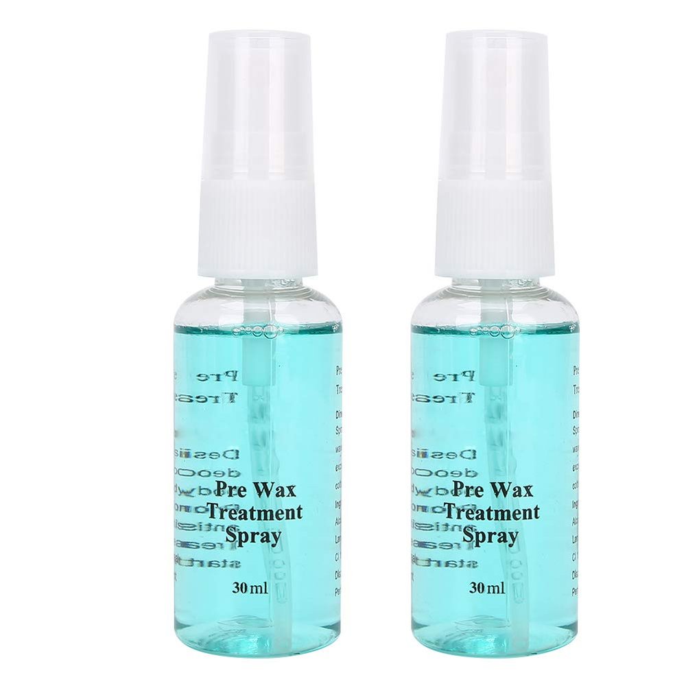 2pcs Pre Wax Treatment Spray, Moisturizing Wax Cleanser Soft Effective Cleaner Spray Lotion Hair Removal Spray 30ml