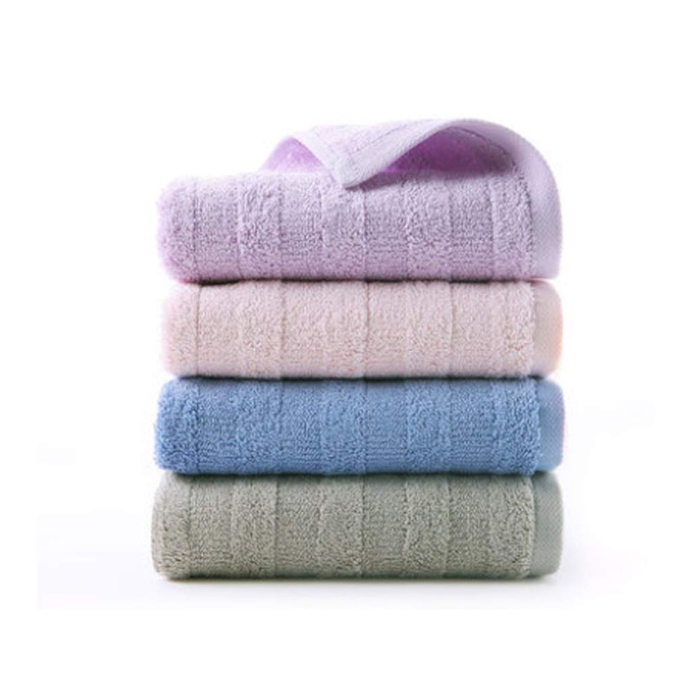 4 Towels, Pure Cotton Face Wash, Household Adult Large Towel, Soft Absorbent Cotton Face Wipe (Color : B) (A)