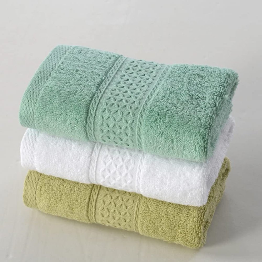 Pure Cotton Adult Face Towel Quick-Drying Travel Gym Business Trip Soft Towel Solid Color (Color : A) (C)
