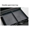 Aluminum Alloy Cosmetic Case Trolley with Wheel Beauty Vanity Case Salon Toolbox Multi-Layer Nail Storage Box (rosered) view 2