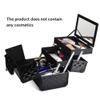 Aluminum Alloy Cosmetic Case Key k Double Open Hand-Printed Manicure Vanity Case Multi-Layer Multi-Functional Storage Box (Red) view 2