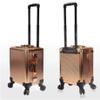 2 in 1 Rolling Makeup Artist Trolley Travel Cosmetic Removable Wheels With LED light dimming Professional Artist Box,White,29x22.5x40cm (Gold 29x22.5x40cm) view 2